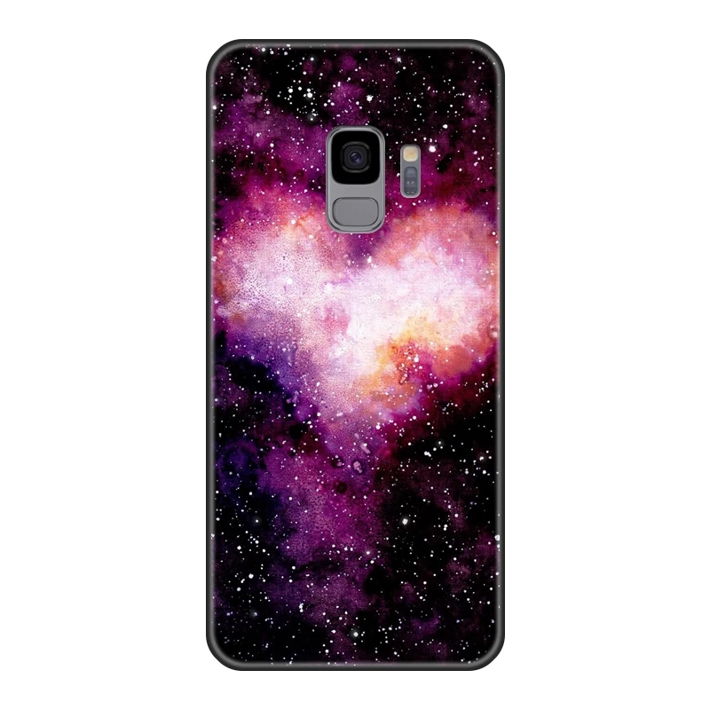Черная Звездная космическая задняя крышка для Samsung Galaxy S8 S9 Plus S5 S6 S7 Edge мягкий