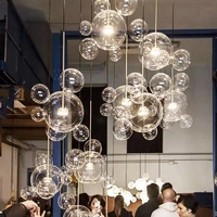 nordic ball glass chandelier used in clothing store bar counter kitchen dining room stairs living room childrens room lamp
