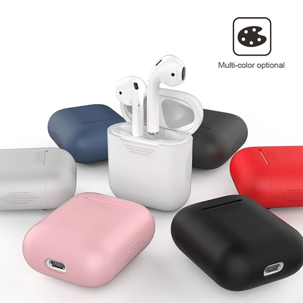 Противоударный мягкий силиконовый защитный чехол для Apple AirPods 2 наушники модный