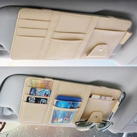 car storage card glassed pen clip car sun visor organizer pocket for audi a3 8l 8v 8p a4 b5 b6 b7 b8 a5 a6 c5 c6 c7 a7 a8 d2 d3