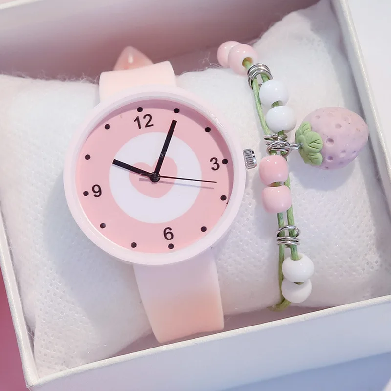 Новые милые модные женские кварцевые часы нежные силиконовые повседневные relojes