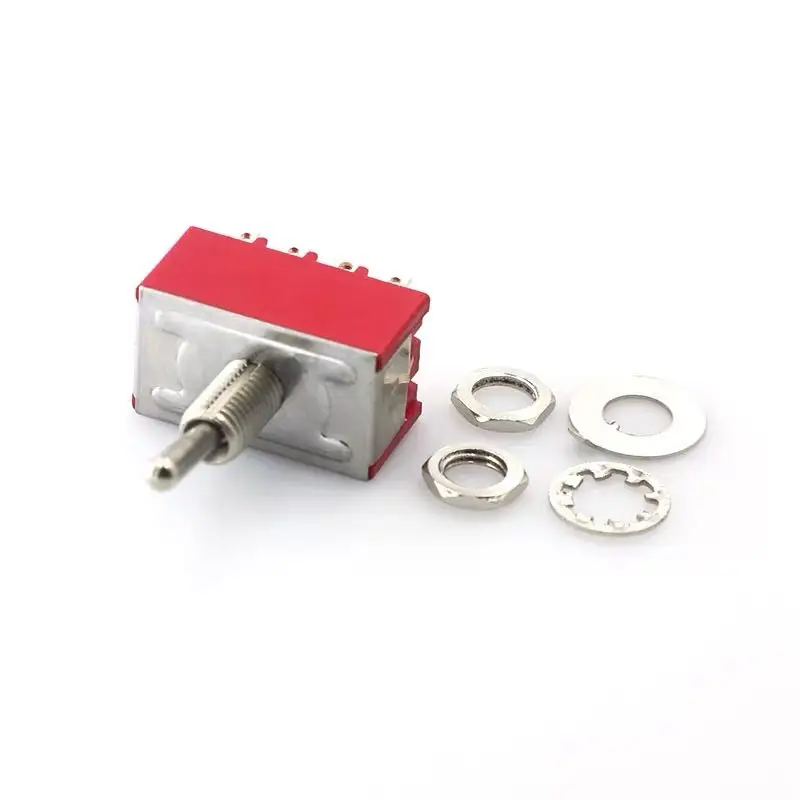 MTS-402 Red AC 250V 2A 125V 5A 12Pins 2Position 4PDT ON/ON Switch Mayitr Electrical Supplies Durable Mini MTS402 Toggle | Обустройство