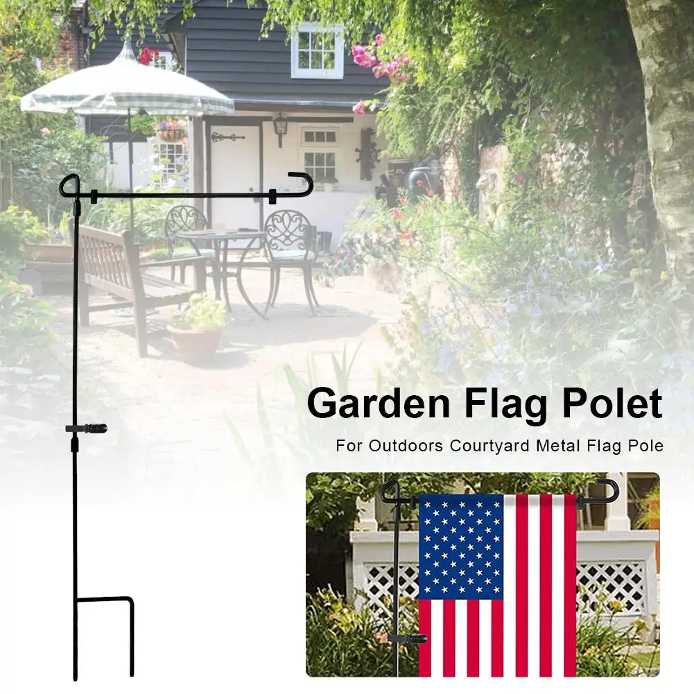 1 шт. Садовый флаг стенд металлический флагшток держатель баннер для дома на