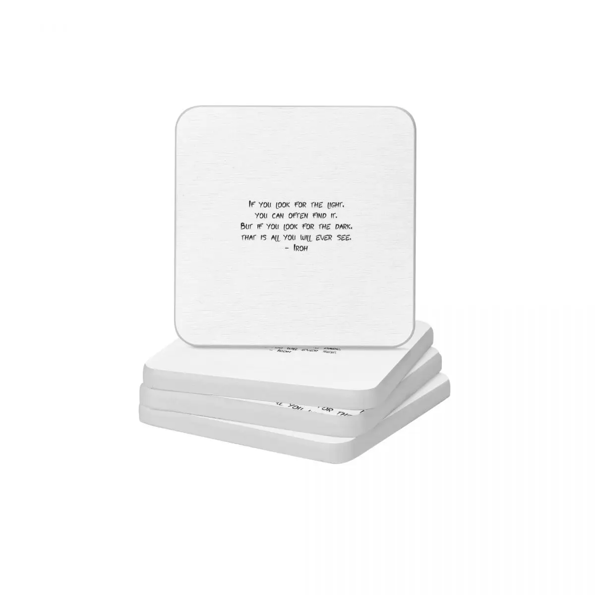 

Iroh Quote Avatar The Last Airbender Diatomite Square Round Shape Coaster Quick-drying Cup Bonsai Mat Soap Pad 10x10cm