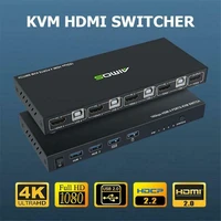 4 in 1 out hd video switcher kvm switch box 4k 1080p resolution computer video selector box with usb ports
