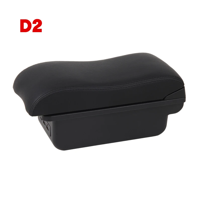 D2-Black Автомобильный подлокотник, коробка для центральной консоли, универсальный чехол для автомобильного сиденья, чехол для подлокотника, чехол для поручней, аксессуары для автомобиля для Ford Focus - Название цвета: D2-Black