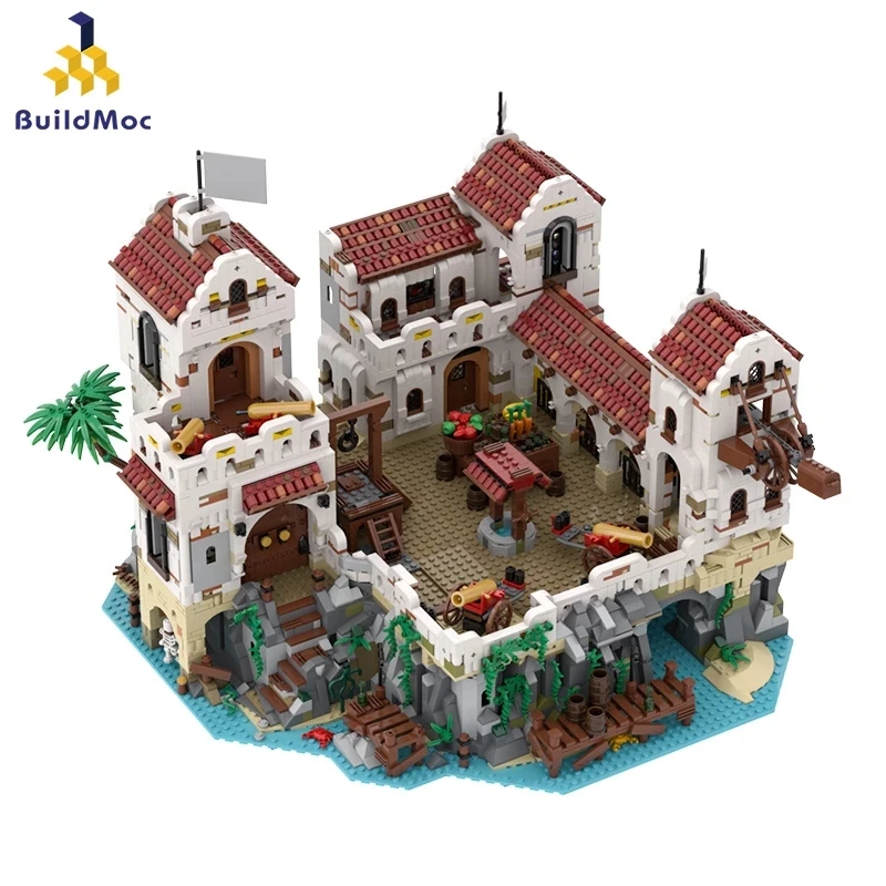 BuildMoc городские здания MOC пиратский залив кино замок архитектура набор