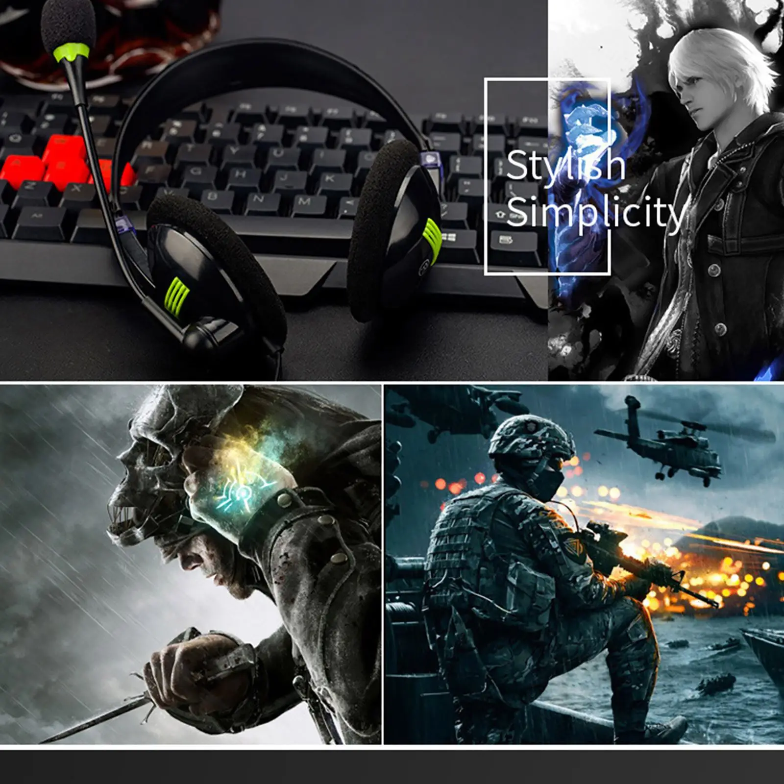 

USB Headset With Microphone On Ear Headphone With Mic Switch Volume Control For Desktop PC Laptop