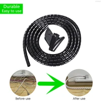 1 52m cable organizer wire wrap flexible spiral management winder cord pc tv cable accessories storage tube