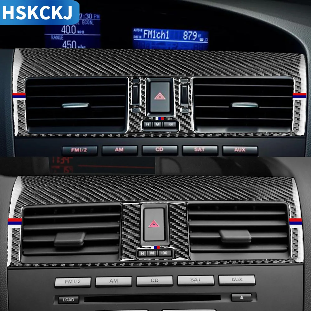 

Для Mazda 3 Axela Mazdaspeed 3 2010 2011 2012 2013 углеродного волокна наклейки Центральной, устанавливаемое на вентиляционное отверстие в салоне автомобиля о...