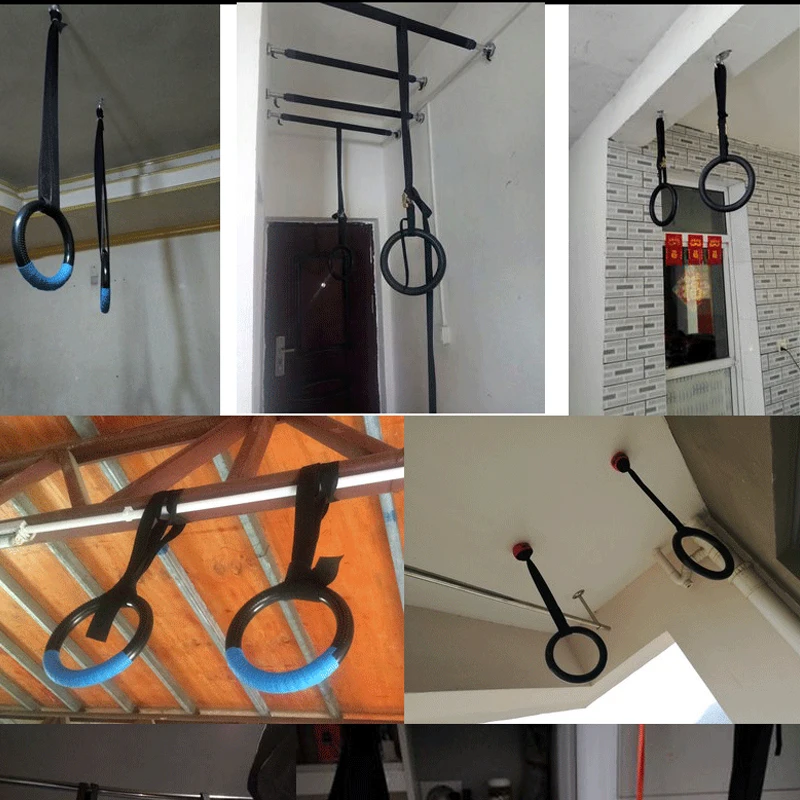 

28mm Fitness Gymnastic Rings Portable with Adjustable Buckles Straps for Indoor Gym Pull-up Shoulder Strength Training Equipment