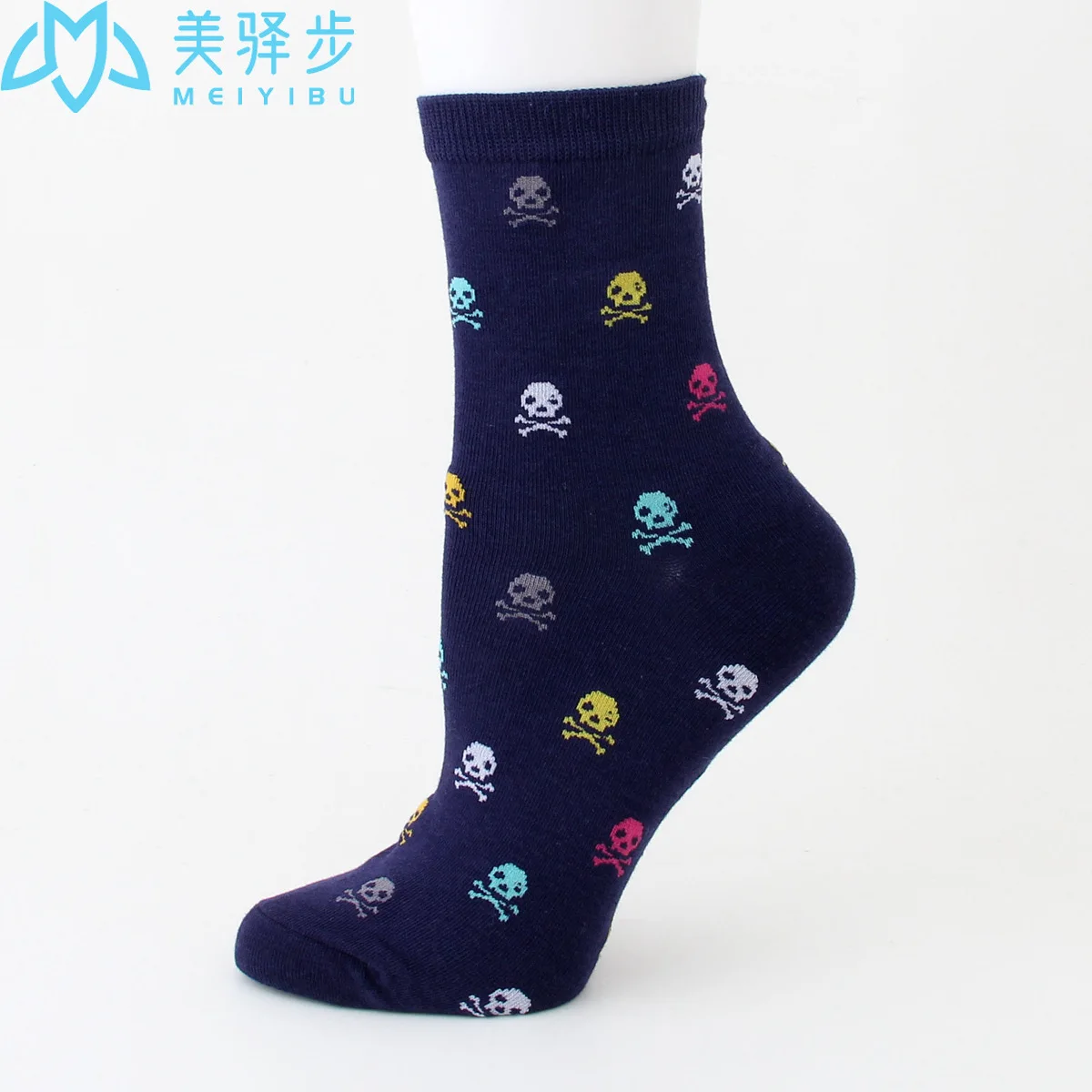 12 Pairs Per Set Korean Women's Socks Cartoon Skull Sweat-absorbent Ladies Socks