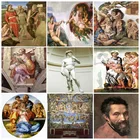 Набор для алмазной вышивки сделай сам, картина с изображением известного итальянского художника Микеланджело из серии 5D, квадратная, круглая, мозаика для домашнего декора, подарок