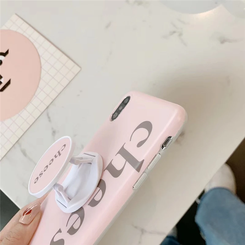 Милый розовый чехол для телефона с динозавром для iphone 11pro max 7 8 Plus, мягкий чехол IMD Для iphone X, задняя крышка, чехол с кольцом