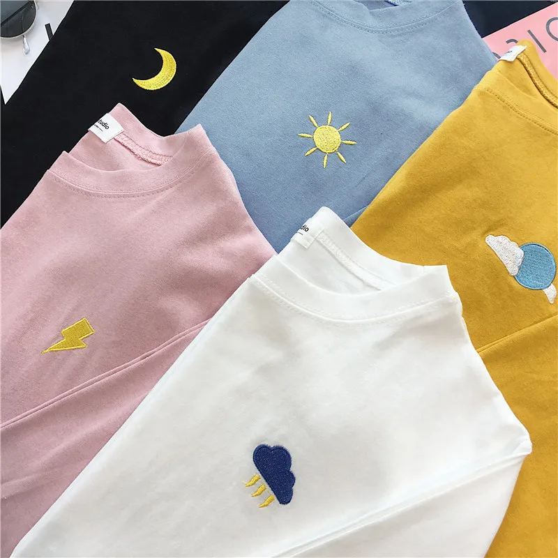 Shellsuning Harajuku футболка с изображением якоря 2019 новые женские корейские свободные