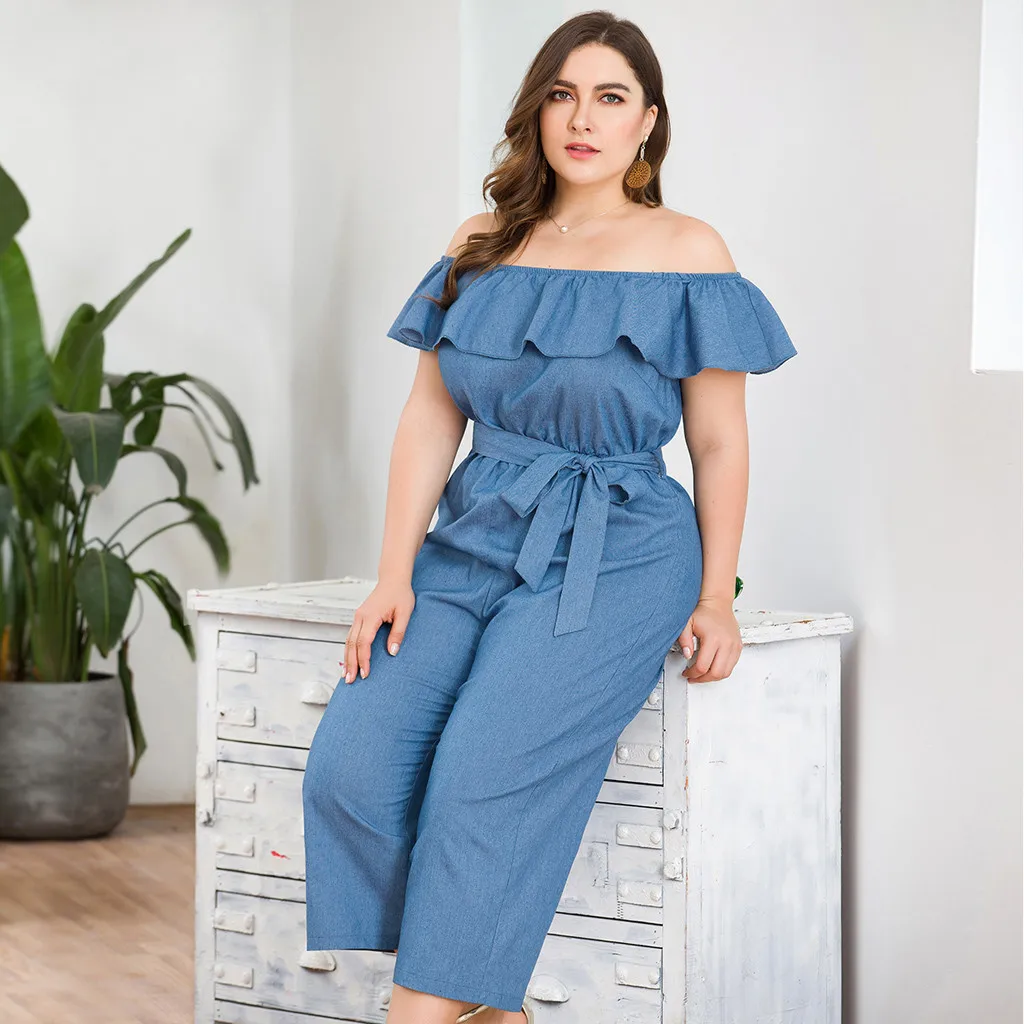 Женская Повседневная одежда больших размеров с воланами плиссированное