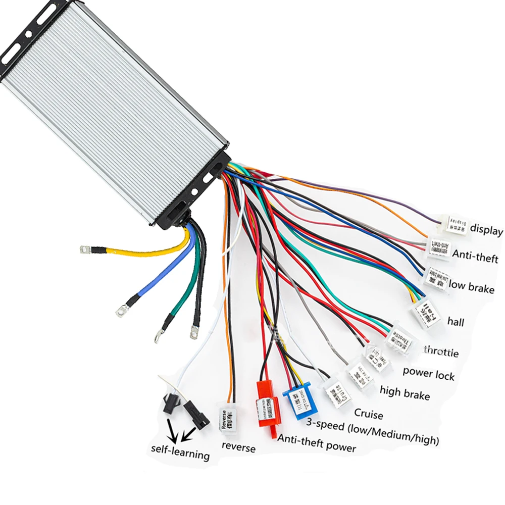 

Borstelloze Controller 24mos Voor Elektrische Fiets/Trycycle/E-Scooter/Motorfiets/Bldc Motor Controller 3000W 48V/60V/72V 80A