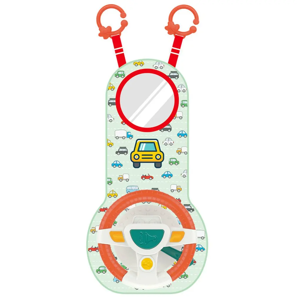 Игрушка рулевого колеса Baby Kids Eletric Simulation Steering Wheel Toy Driving Interactive Musical Educational Car Seat Back For Infant Boys Girls.