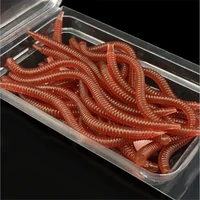 simulation earthworm red fishing worms artificial fishing worms fishy smell lures reusable soft bait fishing tackle