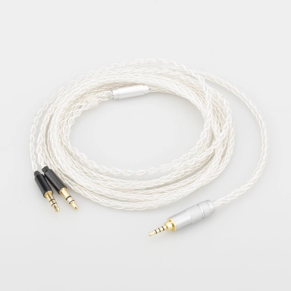 Кабель для наушников Audiocrast Hi Fi 8 ядер 7N OCC с посеребренным покрытием 2 5 мм