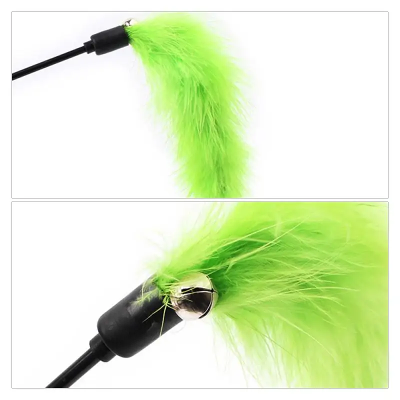 

Random Color Funny Cat Stick Toys Colorful Turkey Feathers Tease Cat Stick Interactive Pet Toys For Cat Playing Pet Training Toy