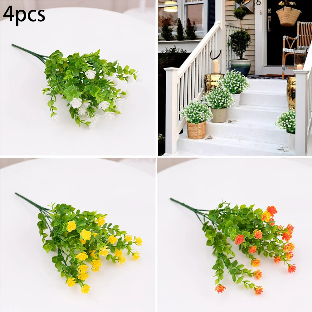 

Fake Leaf Artificial Flowers Home Office Garden Decor Plastic Silk cloth