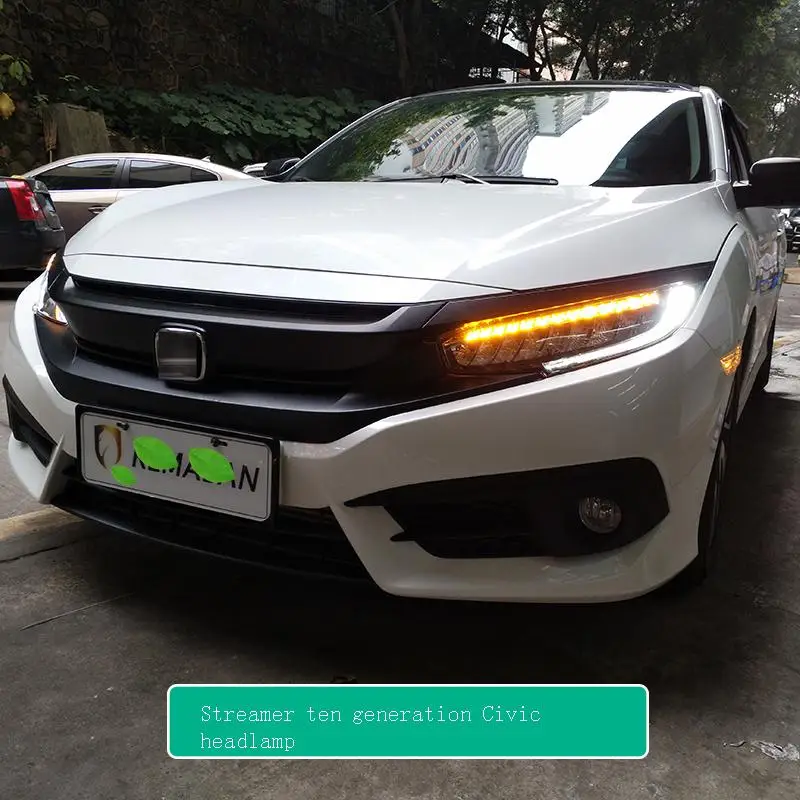 

Signal Automobiles Luces Para Auto Lamp Cob Led Running Styling Headlight Car Light Assembly 10th Generation FOR Honda Civic