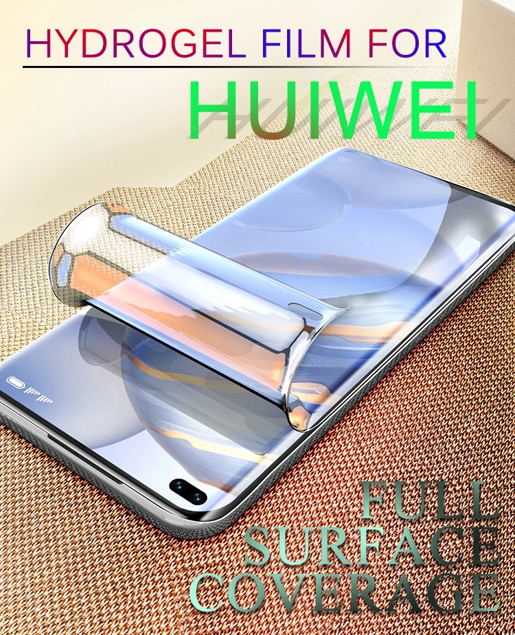 Mate 40Pro Plus 30EPro 40RS Гидрогелевая пленка для Huawei P10 Y9S Y7 Honor Note 8 10 защита экрана 7C 8C Play 3E