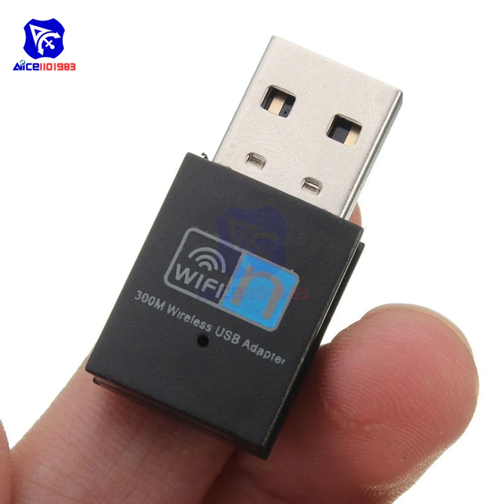 Беспроводной мини USB Wi-Fi адаптер 300 b/g/n 802 11 Мбит/с | Электронные компоненты и