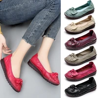 2020 genuine leather spring autumn handmade comfortable shoes women loafers soft leather women flats shoes
