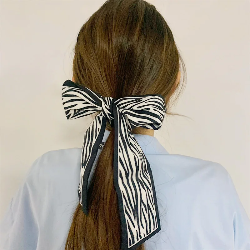 Новый простой шифоновый ободок во французском стиле с лентой женский элегантный