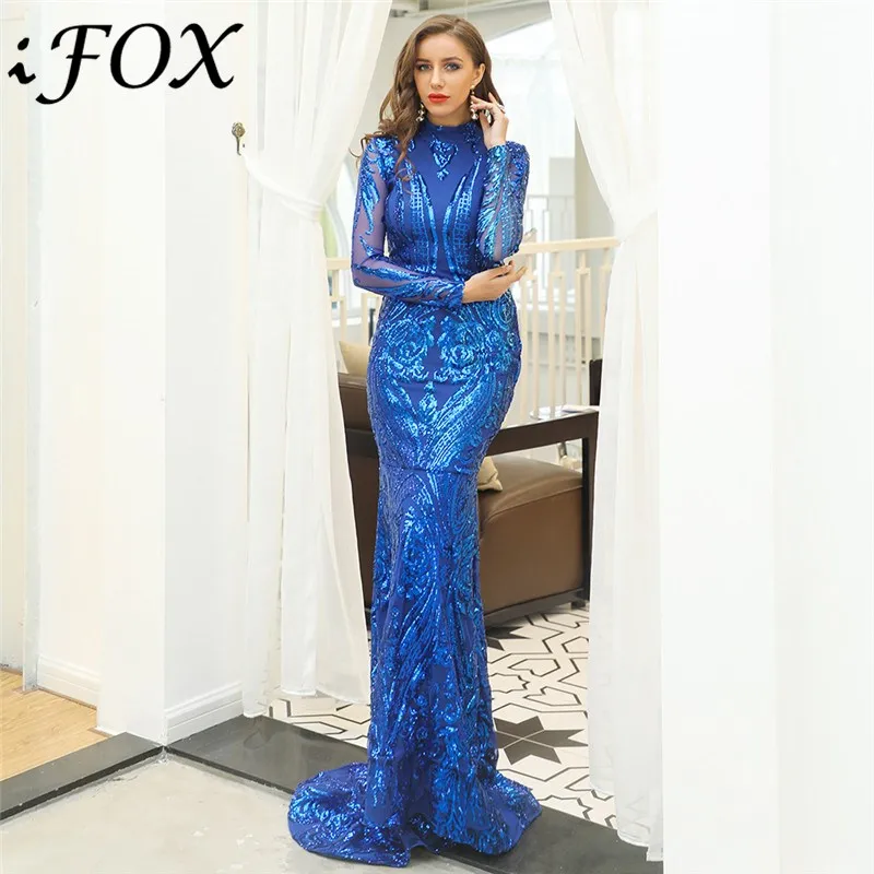 Женское облегающее платье водолазка с длинным рукавом и шлейфом|Женские платья| |