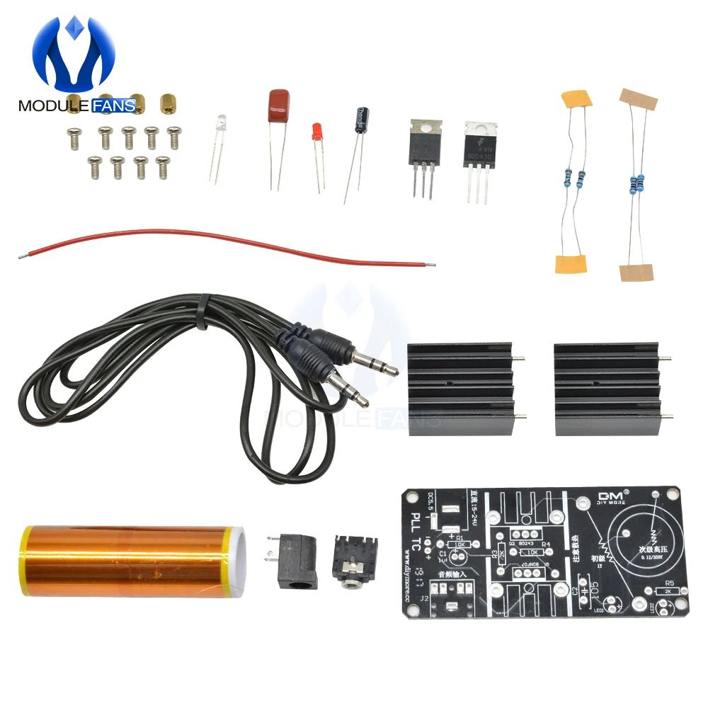 DIY Kit мини музыкальный плазменный динамик с катушкой Тесла Tesla дуговой генератор