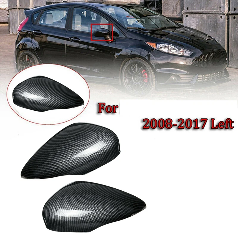 

Накладка на боковое зеркало из углеродного волокна, накладки на боковое зеркало заднего вида для Ford Fiesta Mk7 2008 2009 2010 2011 2012 2013-2017