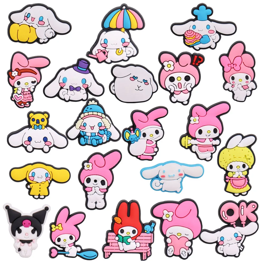 

21PCS PVC Cute Cartoon Fridge Magnetic Sticker Kawaii Japan Anime Bow Heart Flower OK Refrigerator Magnets Blackboard Sticker