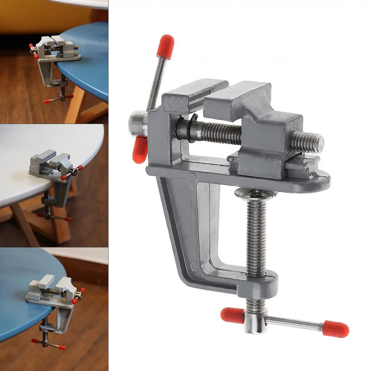 

3.5" Jewelers Hobby Clamp Aluminum Miniature Small On Table Bench Vise Mini Tool Vice Muliti-Funcational Bench Vise Vice Tool