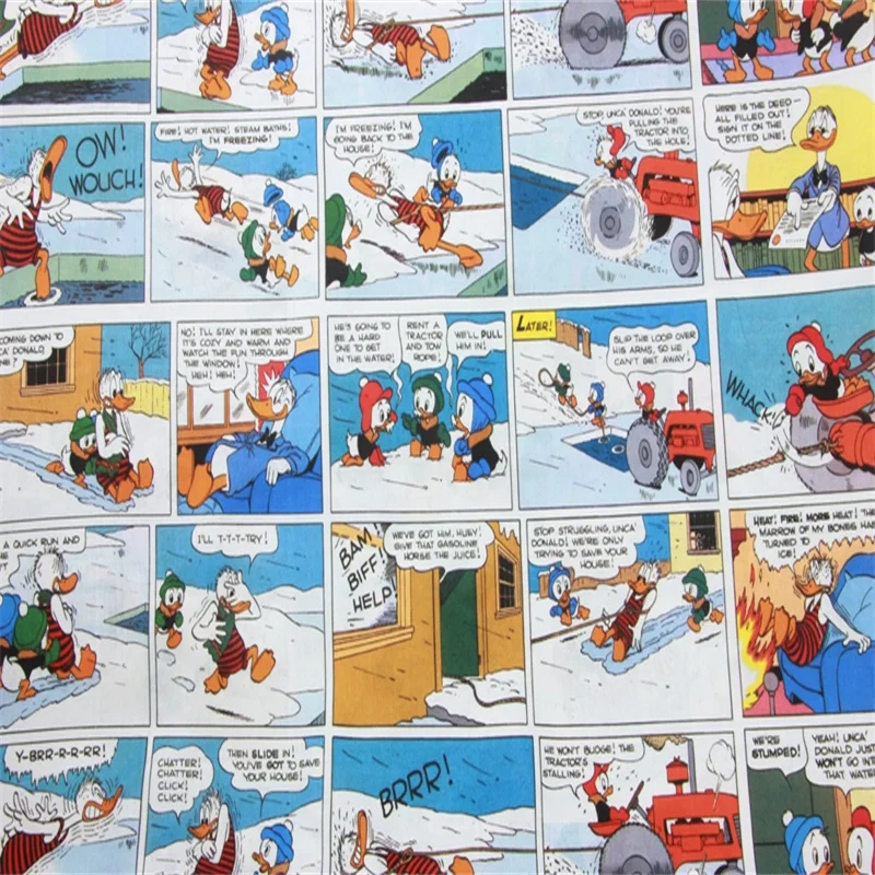 Тонкая 100% хлопчатобумажная наволочка из мультфильма Дональд Дак для мальчиков |