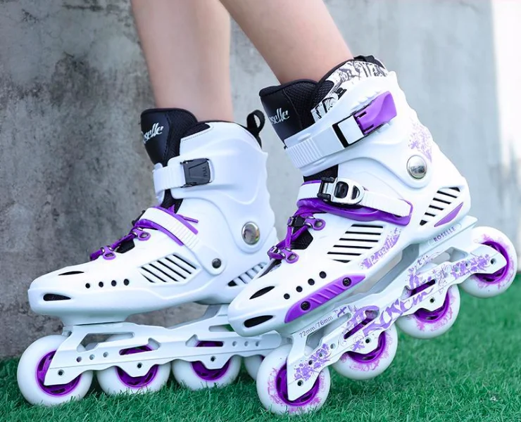

Adult flash professional figure skating adult inline roller skates flat flower roller skates beginner roller skates