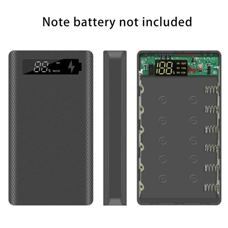 

Power Bank Case with Digital Display Screen Mobile Phone Charger 18650