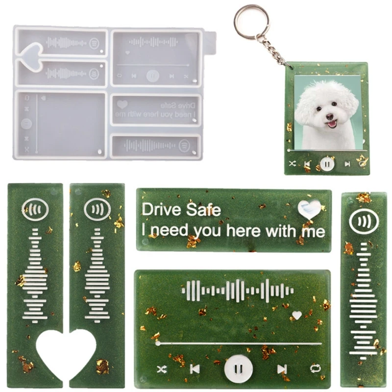 

Music Player Epoxy Resin Mold Keychain Pendant Silicone Mould DIY Crafts Jewelry Casting Tools