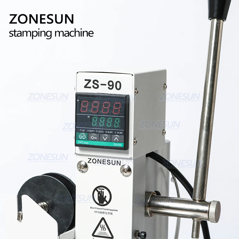 ZONESUN ручная Бронзирующая машина для горячего тиснения фольгой с рабочим столом