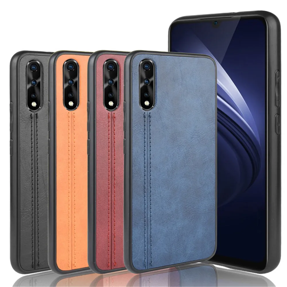 Чехол для Vivo V17 Neo 6 38 дюйма Роскошный Жесткий чехол накладка из искусственной кожи