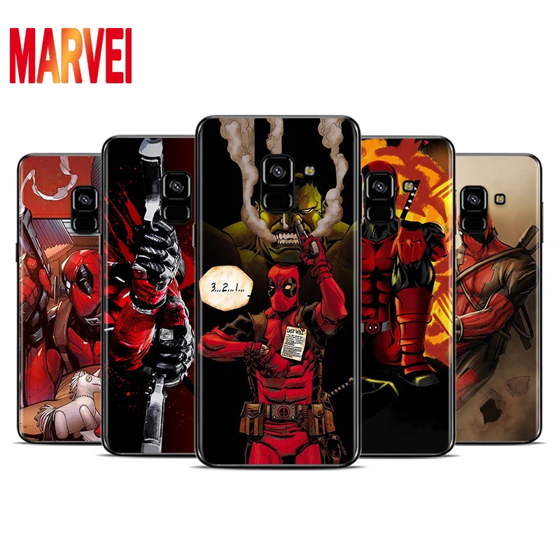 

Love Marvel Deadpool Soft TPU For Samsung Galaxy A8 A9 A7 A750 A6 A5 A3 A6S A8S Star Plus 2016 2017 2018 Black Phone Case