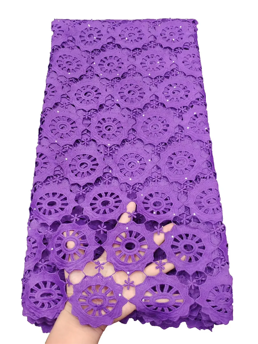 

MIQIER High Quality African nigerian tulle Lace Fabric cotton fabric Water Soluble fabric for sewing nigerian dress Swiss J26