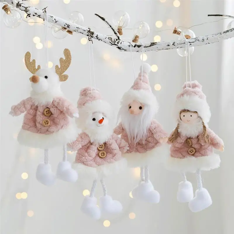 

Рождественское украшение, Рождественская подвесная мини-кукла в виде Санта-Клауса, снеговика, лося, кукла в спальню, 2021, Рождественский