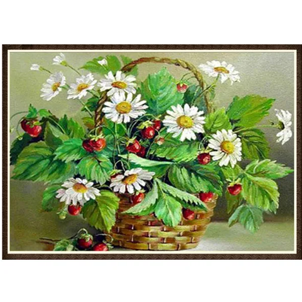 Картина из страз 5D &quotсделай сам&quot вышивка крестиком цветок алмазная настенная