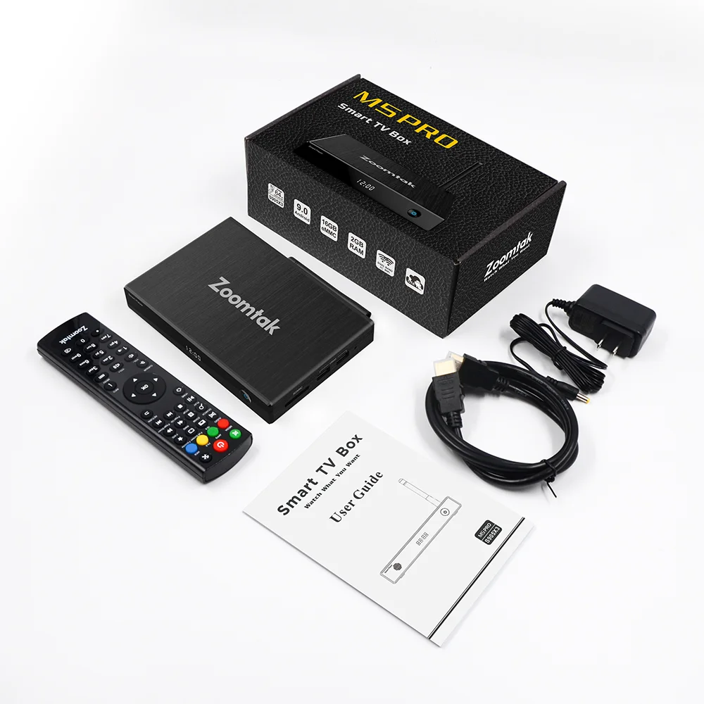 Цифровая ТВ-приставка Zoomtak M5 PRO 8K 2021 Android Amlogic S905x3 DDR3 2 Гб ОЗУ 16 ПЗУ ТВ-приемник с Wi-Fi