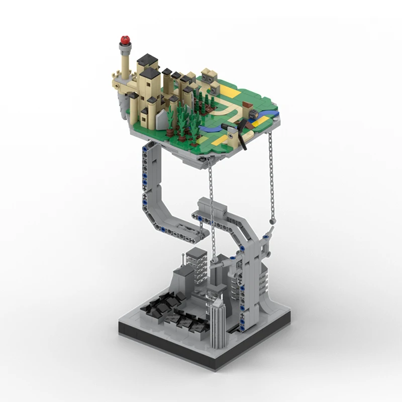 

BuildMOC Creator Castle Sculptures Suspended Gravity Building Blocks Dynamic Physics Balance Novel Bricks Toys Kids Child