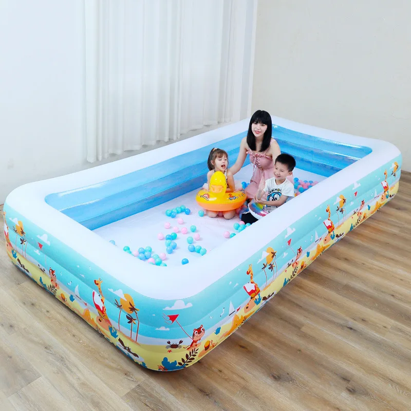 

Printed three-layer four-layer inflatable pool swimming pool children's sand pool ocean ball pool bottom thick quilted bottom