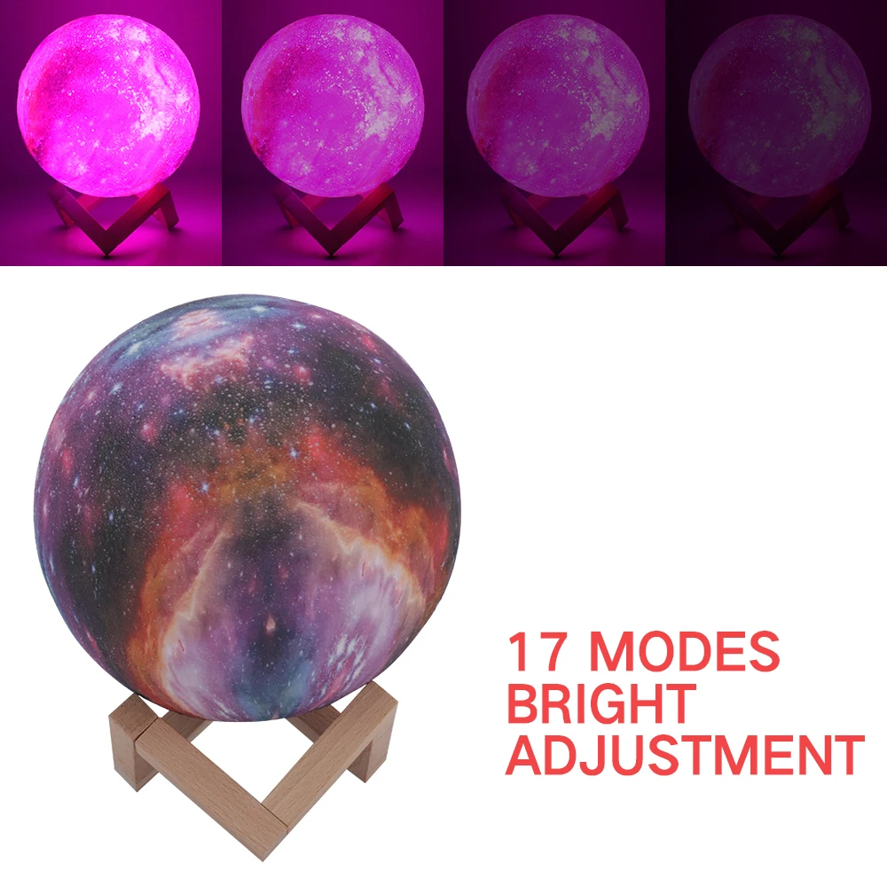 Фото на заказ 3D с изображением поверхности луны лампы дистанционного Управление 16 Цвет RGB светодиодный ночной Светильник луна светильник детский день рождения рождественские подарки